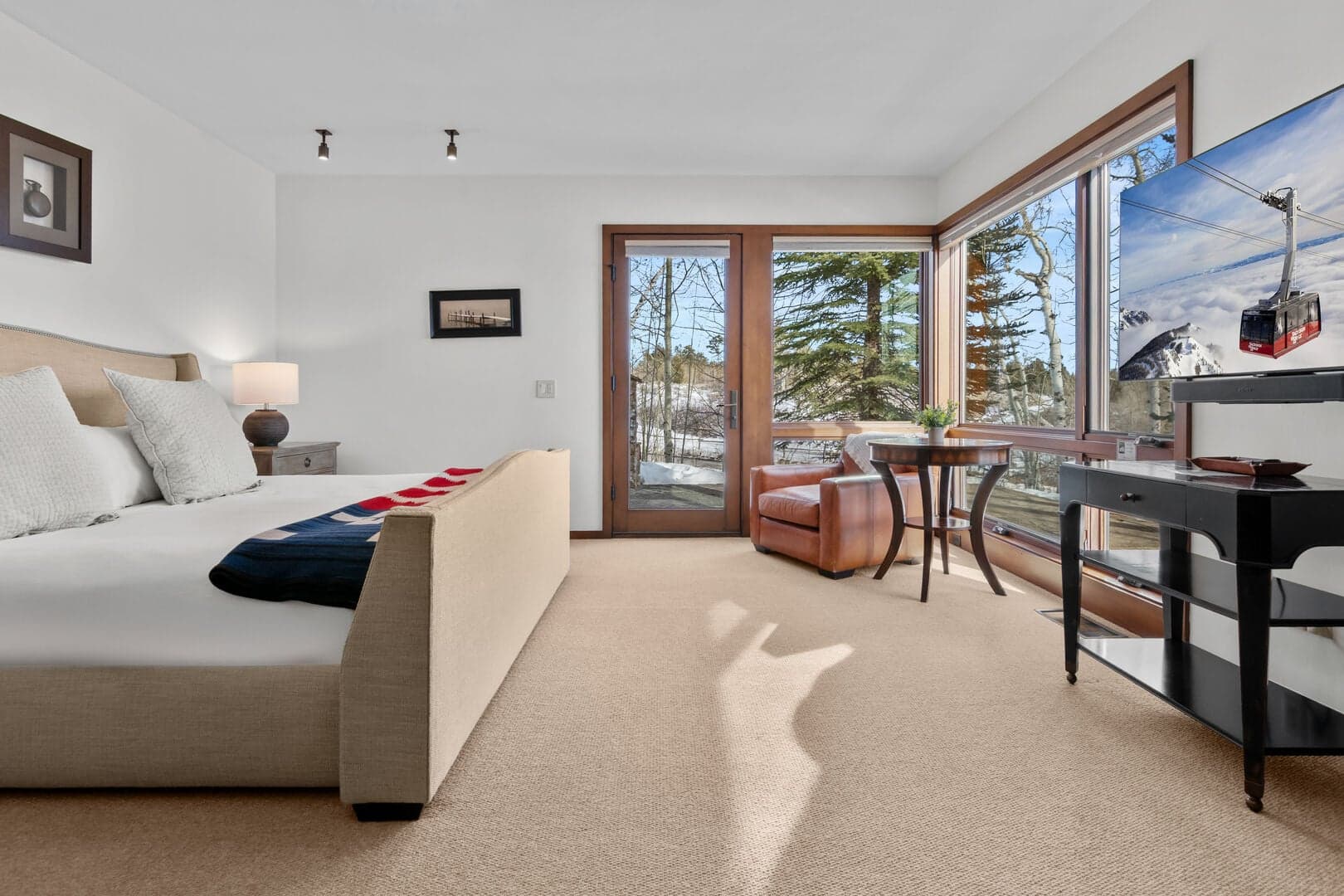 King Master Bedroom with Fireplace