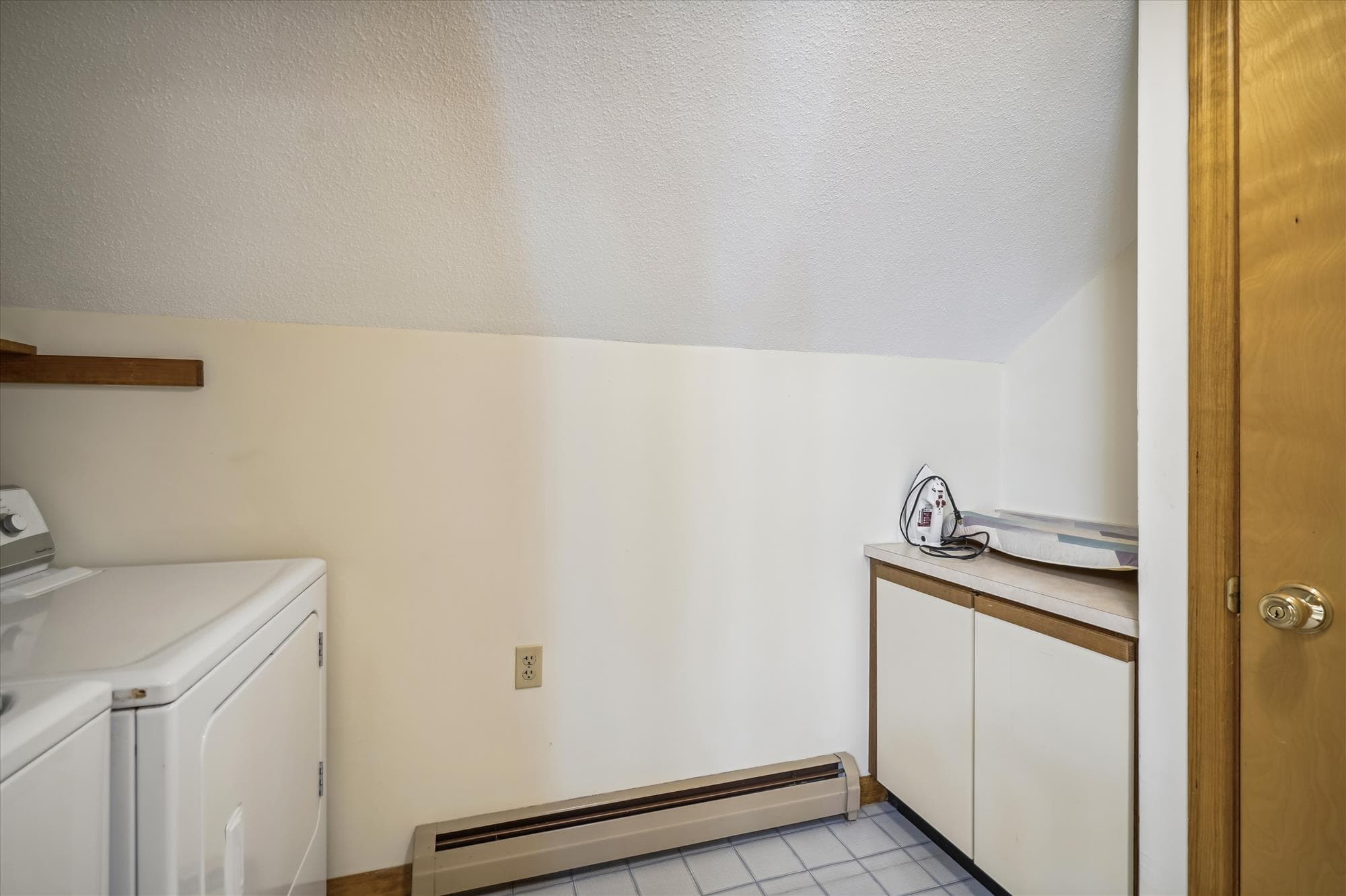 Washer and dryer for your use.