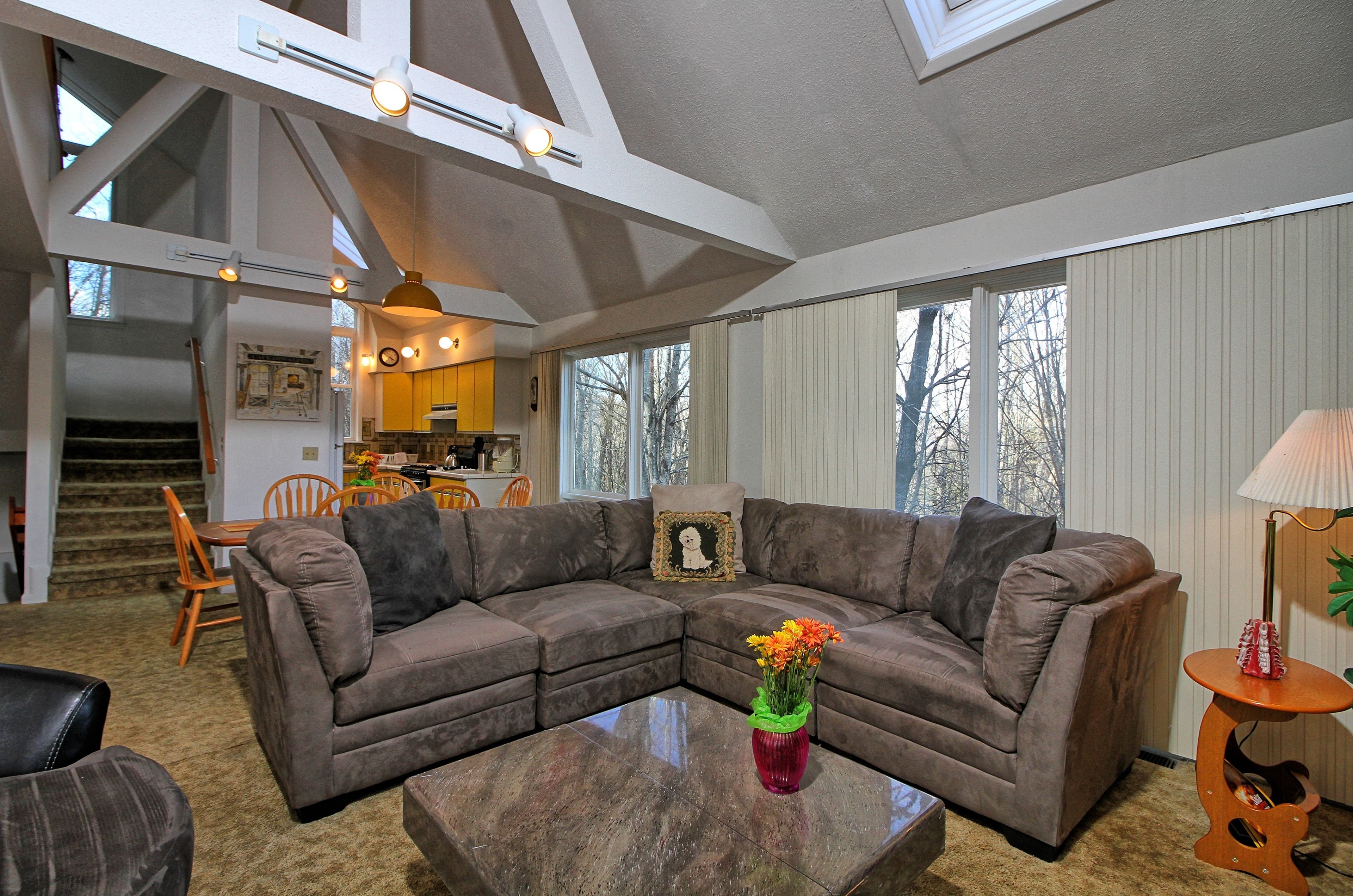Spacious living room sofa