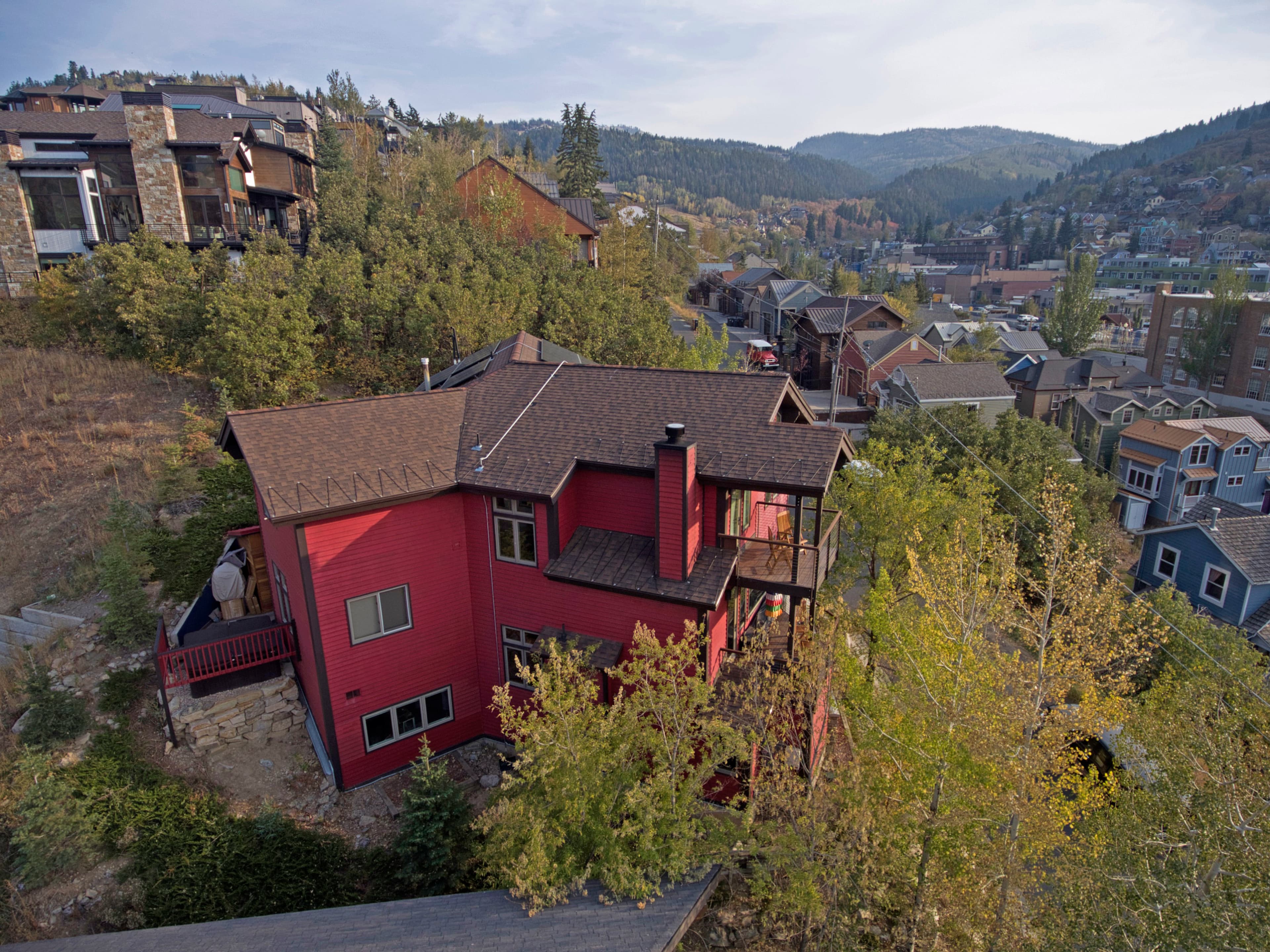 Aerial View of Main Street Luxury Park City Vacation Rental