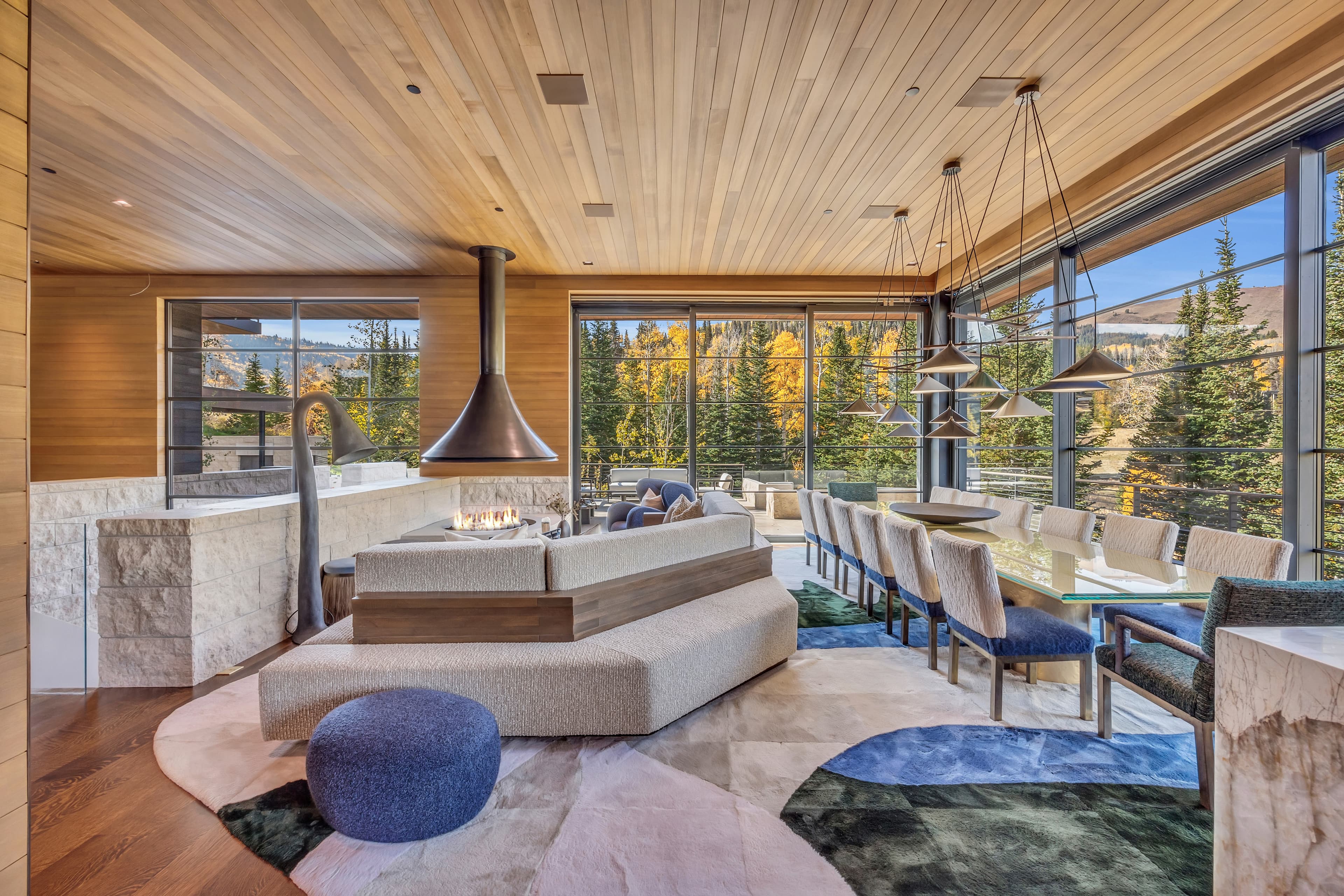 Fire Pit Lounge Area With Mountain Views.