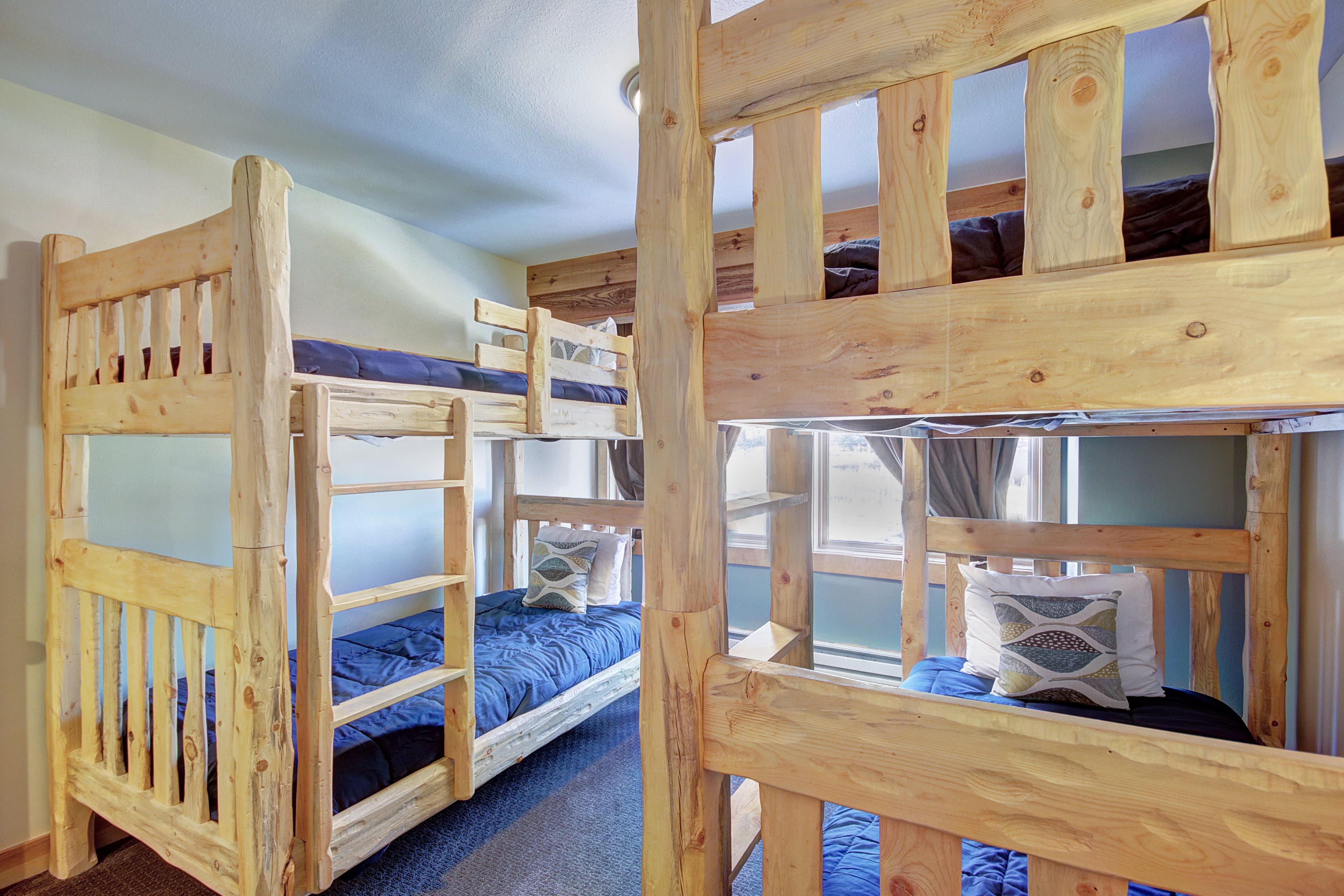 Two twin over twin bunks located in the lower bunk room - 4 O'Clock Lodge D26 Breckenridge Vacation Rental