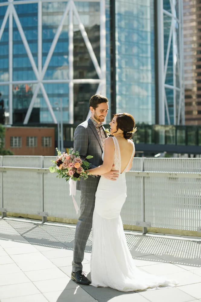 Outdoor wedding area