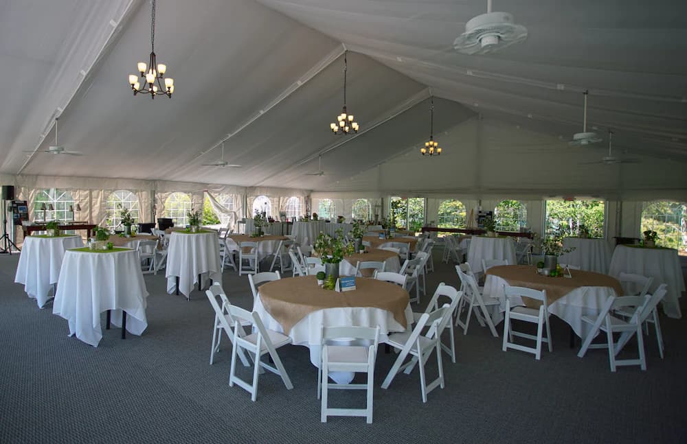 Outdoor wedding area