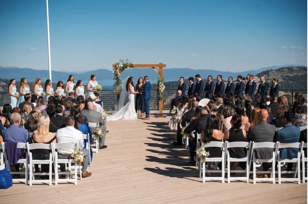 Outdoor wedding area