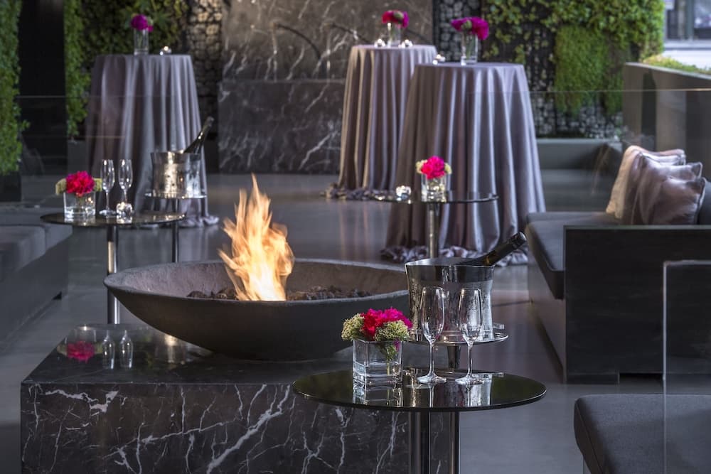 Outdoor banquet area