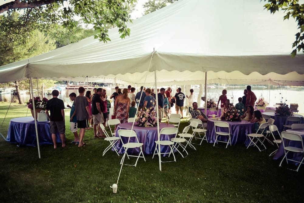 Outdoor wedding area