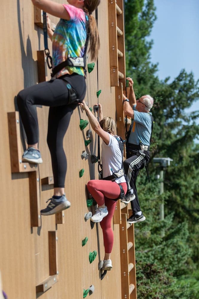 Outdoor rock climbing