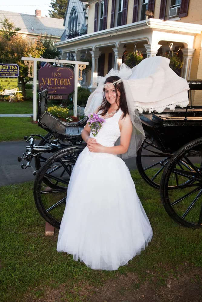 Outdoor wedding area