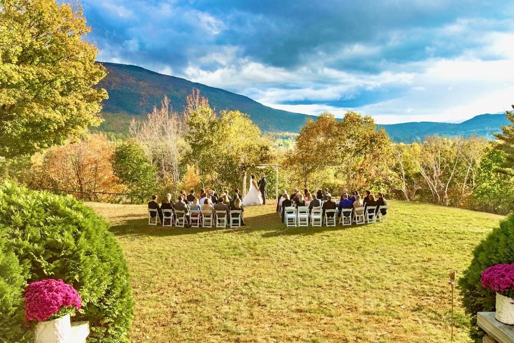 Outdoor wedding area