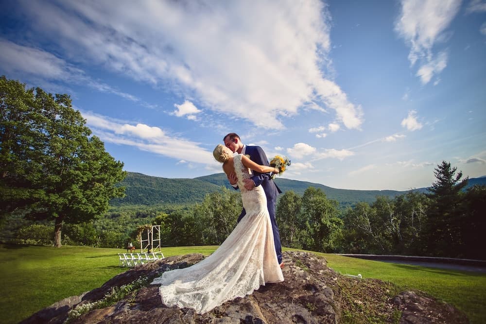 Outdoor wedding area