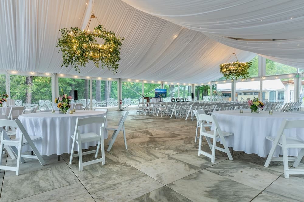 Outdoor wedding area