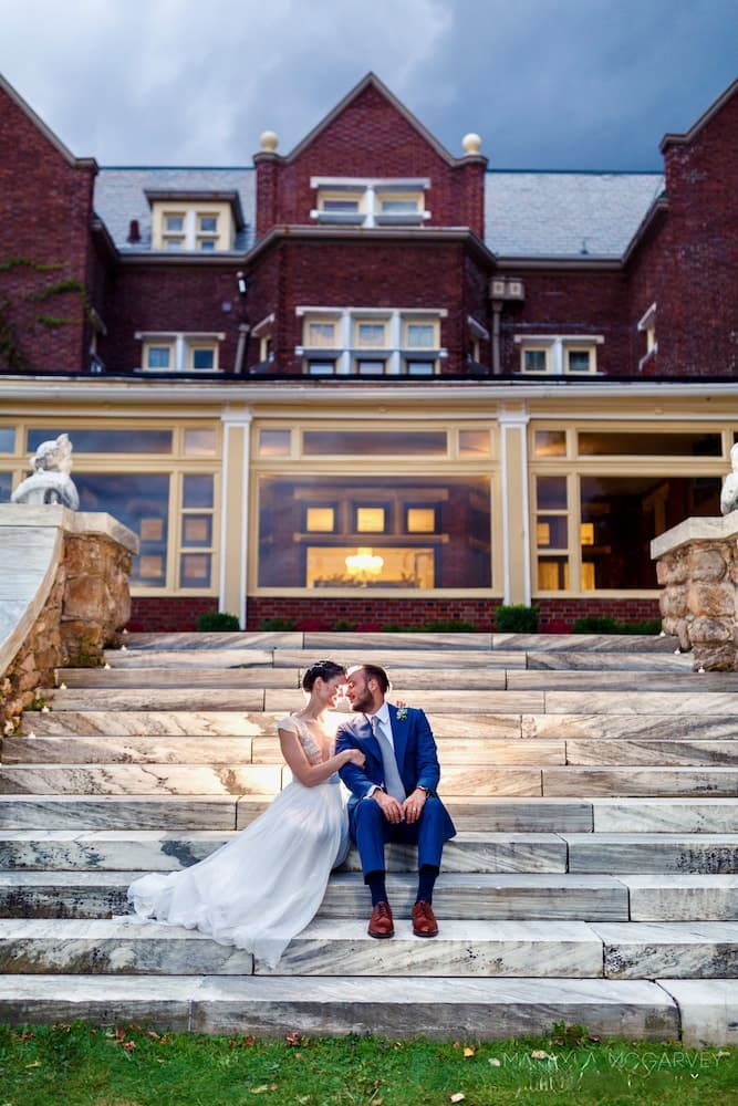 Outdoor wedding area
