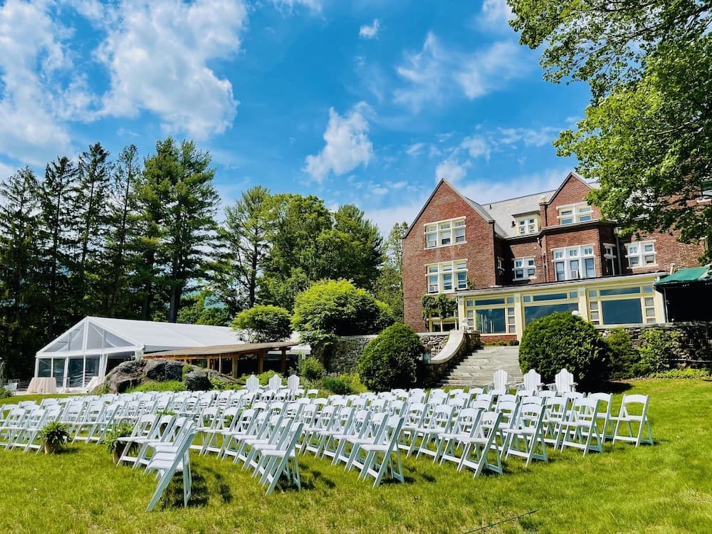 Outdoor wedding area