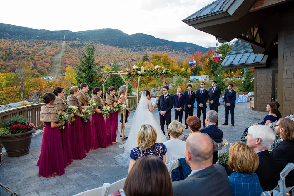 Outdoor wedding area