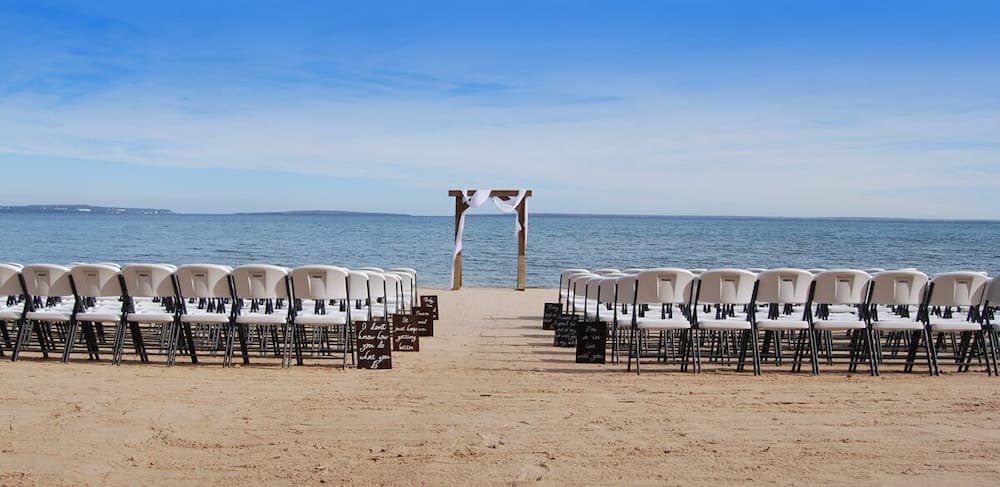 Outdoor wedding area