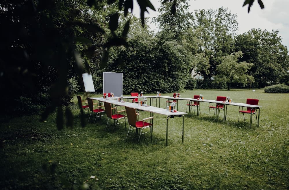 Outdoor banquet area
