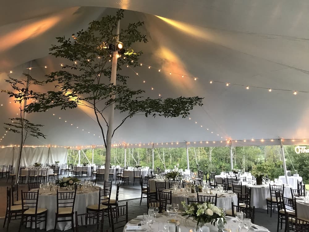 Outdoor banquet area