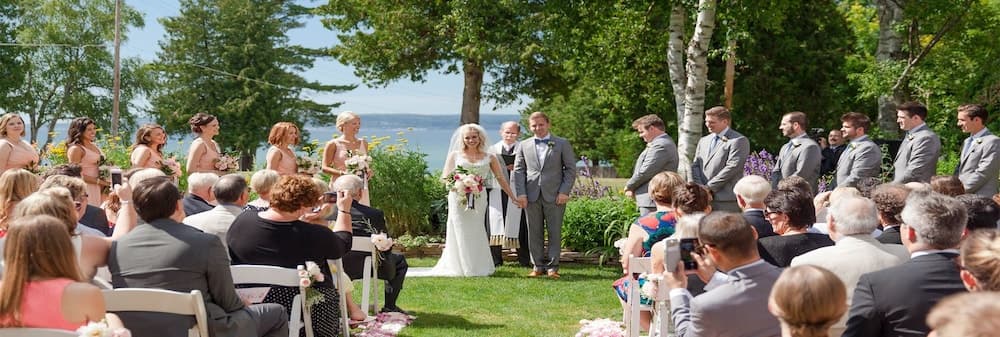 Outdoor wedding area