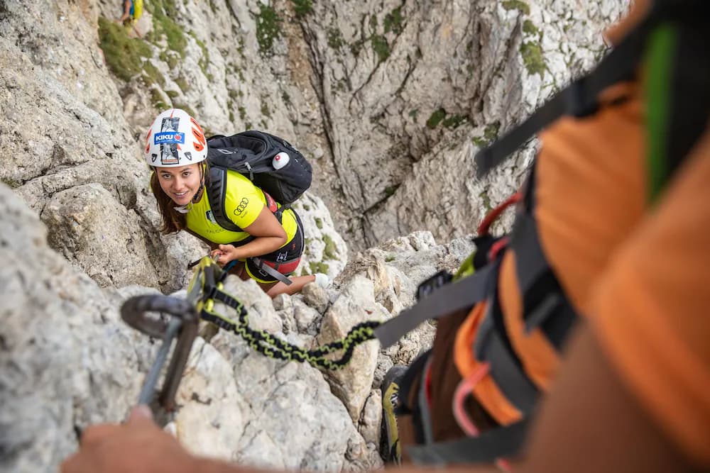 Outdoor rock climbing