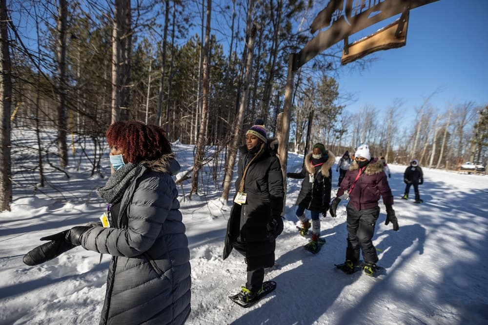 Snowshoeing