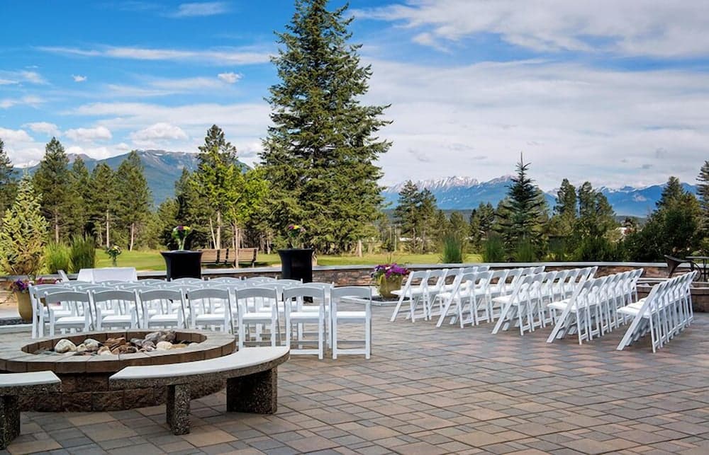 Outdoor wedding area