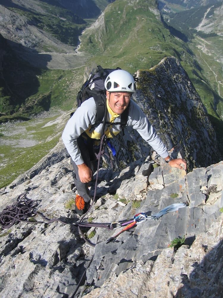 Outdoor rock climbing