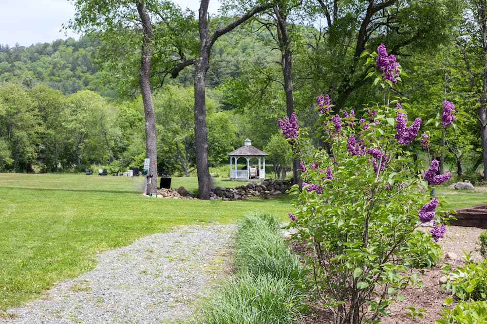 Outdoor banquet area