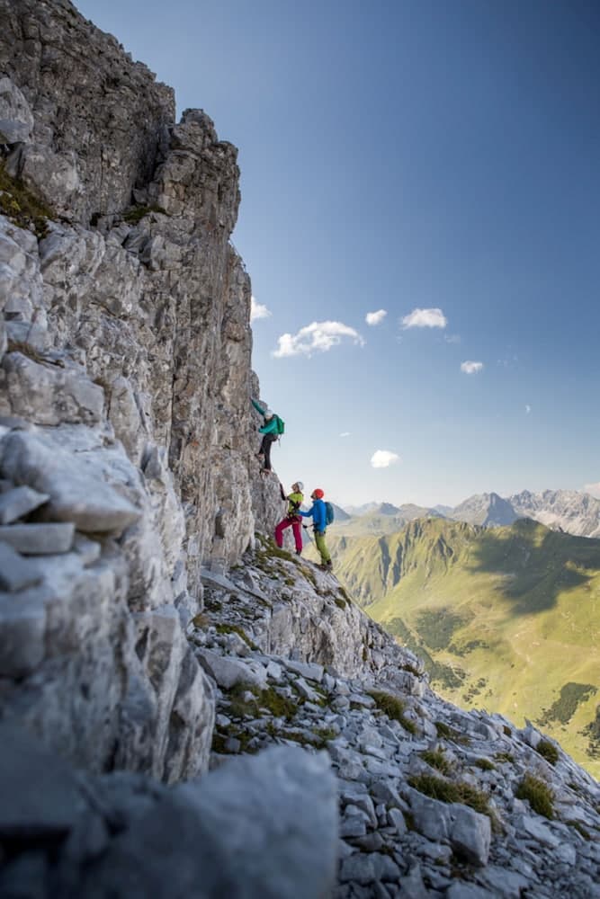 Outdoor rock climbing