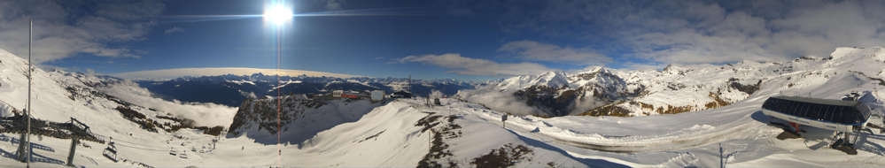 Crans Montana - Panoramablick Skigebiet
