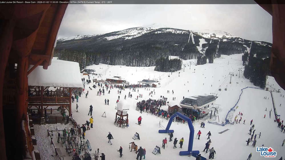 Lake Louise Mountain Base Area Cam