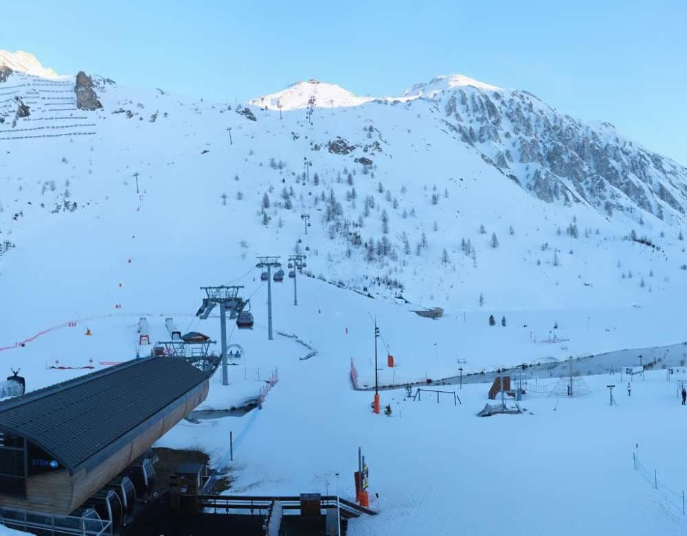 Tignes - Départ télécabine de Tovière